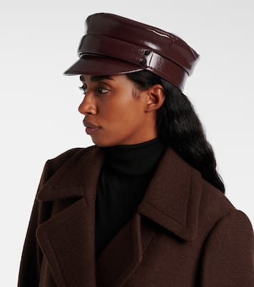 Faux leather newsboy cap | Ruslan Baginskiy