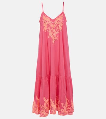 Colorblocked cotton maxi dress | Juliet Dunn