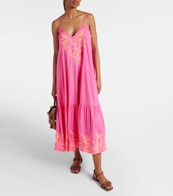 Colorblocked cotton maxi dress | Juliet Dunn