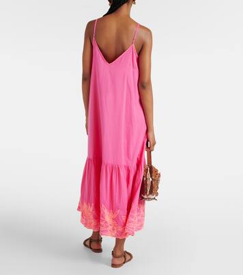 Colorblocked cotton maxi dress | Juliet Dunn