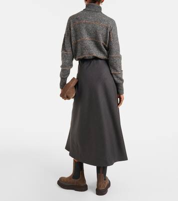 Midirock aus einem Wollgemisch | Brunello Cucinelli