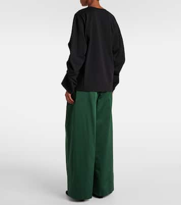 Ruched cotton jersey sweatshirt | Dries Van Noten