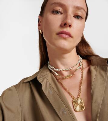 Collar Thinking of You de oro de 18 ct con diamantes | Marie Lichtenberg