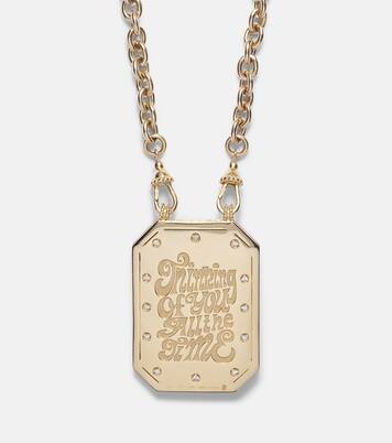 Collar Thinking of You de oro de 18 ct con diamantes | Marie Lichtenberg