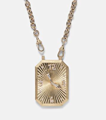 Collar Thinking of You de oro de 18 ct con diamantes | Marie Lichtenberg