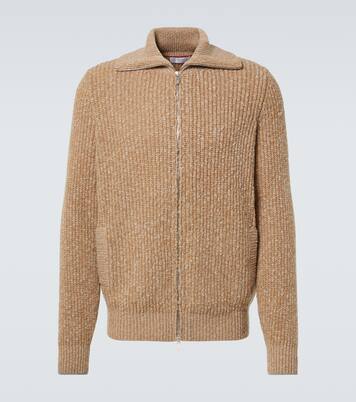 Zip-up wool and cashmere cardigan | Brunello Cucinelli