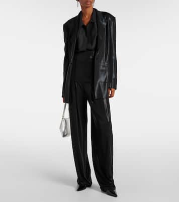 Weite High-Rise-Hose aus Lamé | Norma Kamali