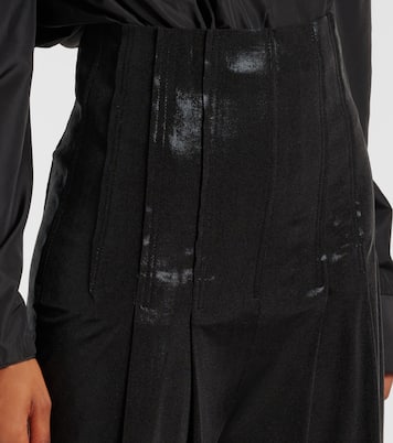 Weite High-Rise-Hose aus Lamé | Norma Kamali