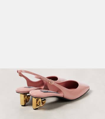 Jackie 40 patent leather slingback pumps | Dolce&Gabbana