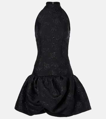 Floral draped jacquard minidress | Rotate