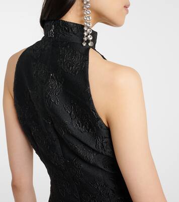 Floral draped jacquard minidress | Rotate