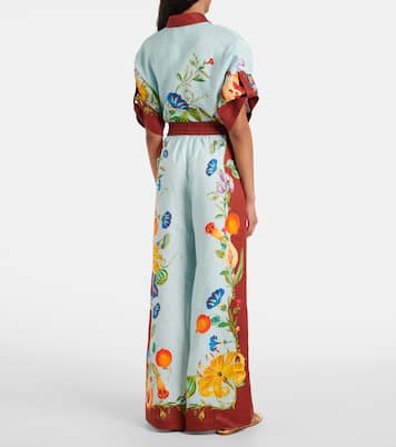 Weite Hose Dahlia aus Leinen | Alémais