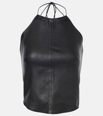 Rosie halterneck leather top | Stouls