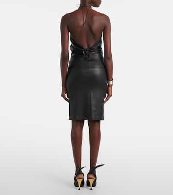 Rosie halterneck leather top | Stouls