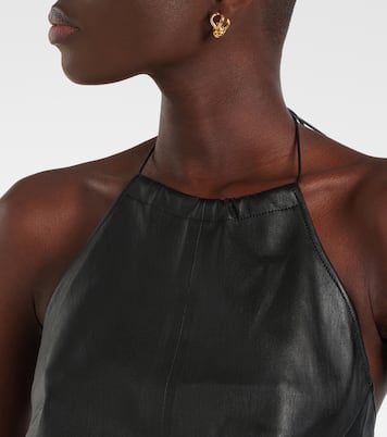 Rosie halterneck leather top | Stouls