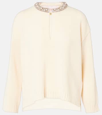 Embellished virgin wool sweater | Valentino