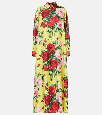 Floral silk shirt dress | Dolce&Gabbana