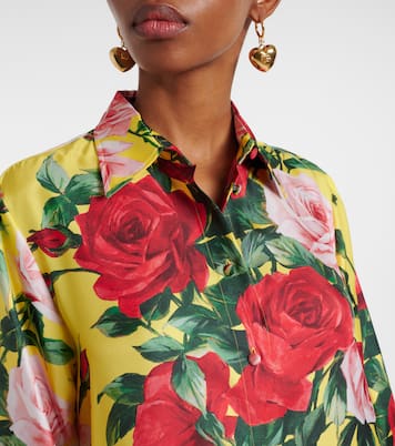Floral silk shirt dress | Dolce&Gabbana