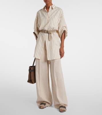 Slippers de ante con flecos | Brunello Cucinelli