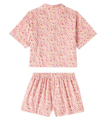 Floral cotton shirt and shorts set | Il Gufo