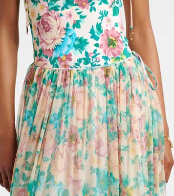 Floral silk muslin maxi skirt | Chloé