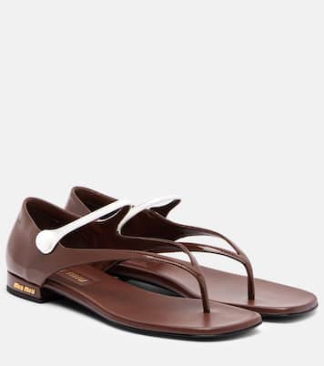 Sandalen aus Leder | Miu Miu