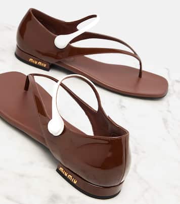 Sandalen aus Leder | Miu Miu
