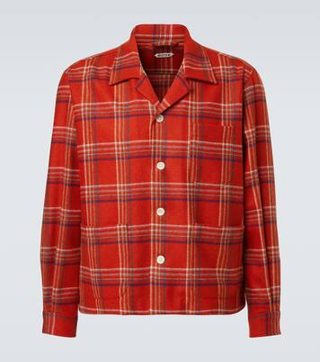 Gable plaid wool flannel overshirt | Bode