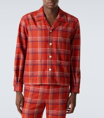 Gable plaid wool flannel overshirt | Bode