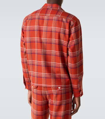 Gable plaid wool flannel overshirt | Bode