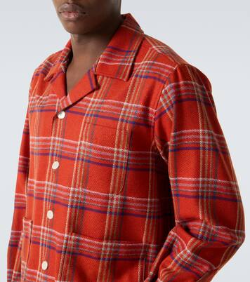Gable plaid wool flannel overshirt | Bode