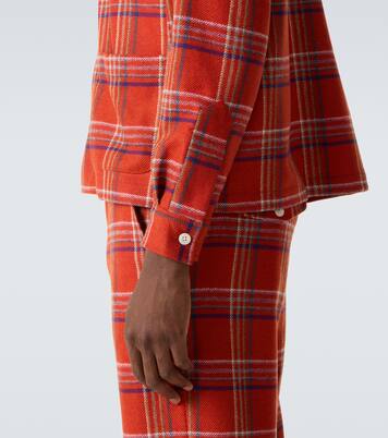 Gable plaid wool flannel overshirt | Bode
