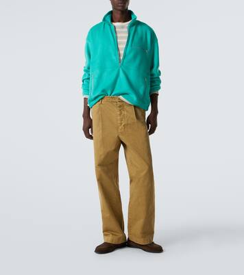 Silk fleece half-zip sweater | Auralee
