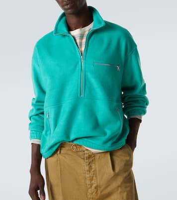 Silk fleece half-zip sweater | Auralee