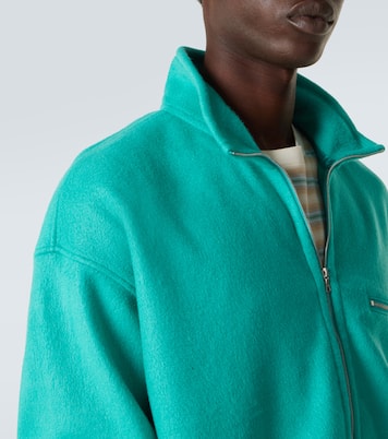 Silk fleece half-zip sweater | Auralee