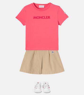 Logo embroidered cotton jersey T-shirt | Moncler Enfant