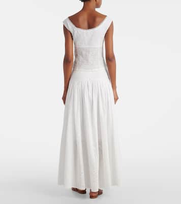 Lou 브로드리 앙글레즈 코튼 탑 | Staud