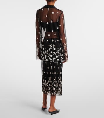 Camisa translúcida bordada | Toteme