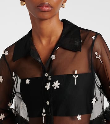 Camisa translúcida bordada | Toteme