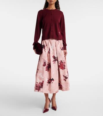 Embroidered cashmere and wool cardigan | Erdem