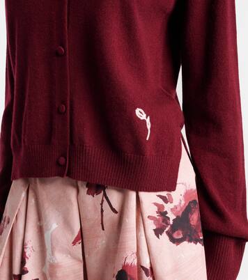 Embroidered cashmere and wool cardigan | Erdem