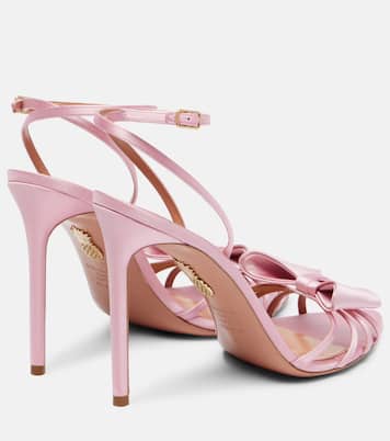 Sandalen Black Tie 105 aus Satin | Aquazzura