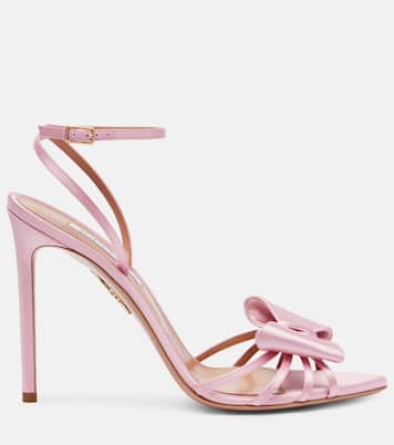 Sandalen Black Tie 105 aus Satin | Aquazzura