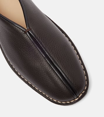 Piped leather loafers | Lemaire