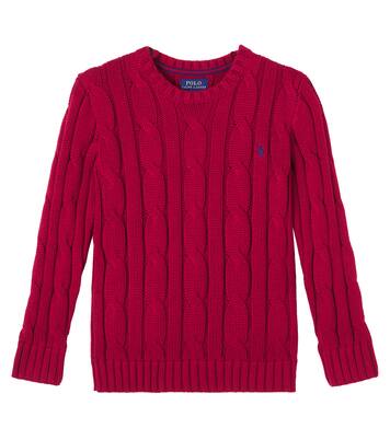 Pony cable-knit cotton sweater | Polo Ralph Lauren Kids
