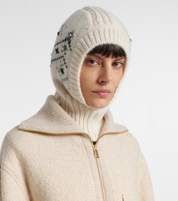 Embellished alpaca and wool-blend ski mask | Moncler
