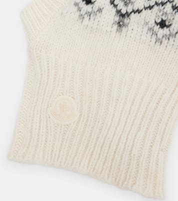 Embellished alpaca and wool-blend ski mask | Moncler