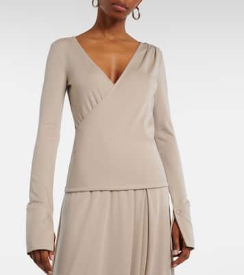 Adagio virgin wool wrap top | Max Mara