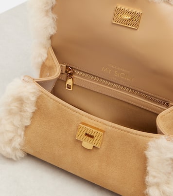 Sac My Sicily Small en daim à anse supérieure | Dolce&Gabbana