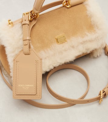 Sac My Sicily Small en daim à anse supérieure | Dolce&Gabbana